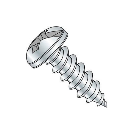 Sheet Metal Screw, #12 X 1 In, Zinc Plated Steel Pan Head Phillips Drive, 1 PK